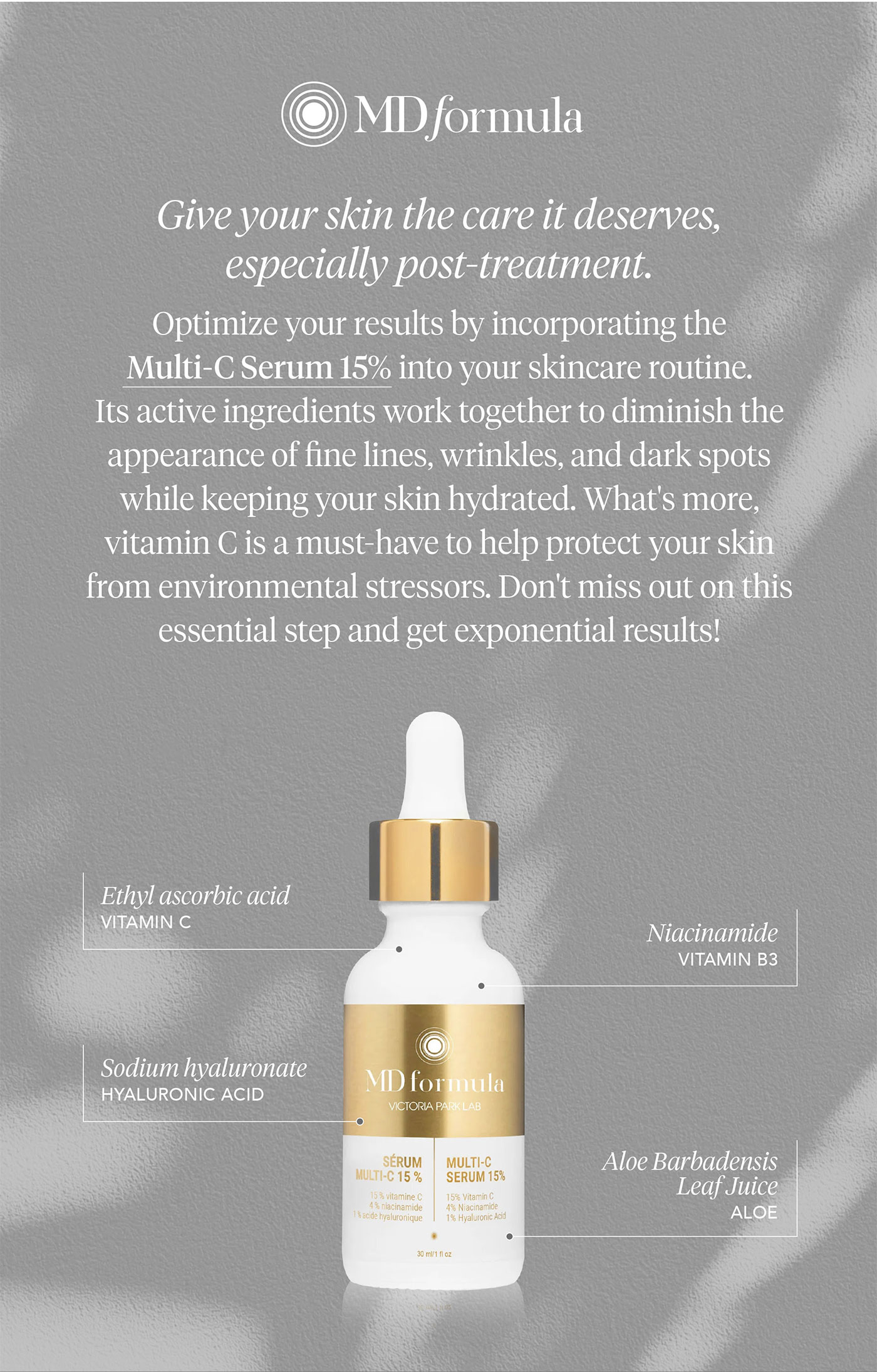 MDformula. GIve your skin the care it serves, especially post-treatment.